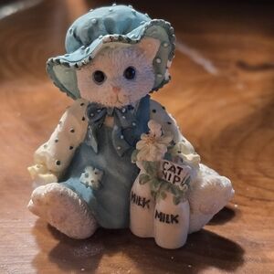 1996 Enesco P Hillman Cat Overalls CALICO KITTENS SCARCE 204048